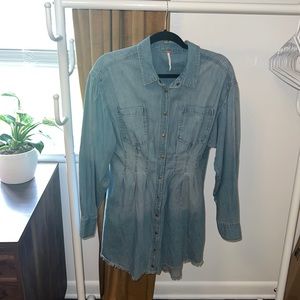 Free People NWOT denim dress size M